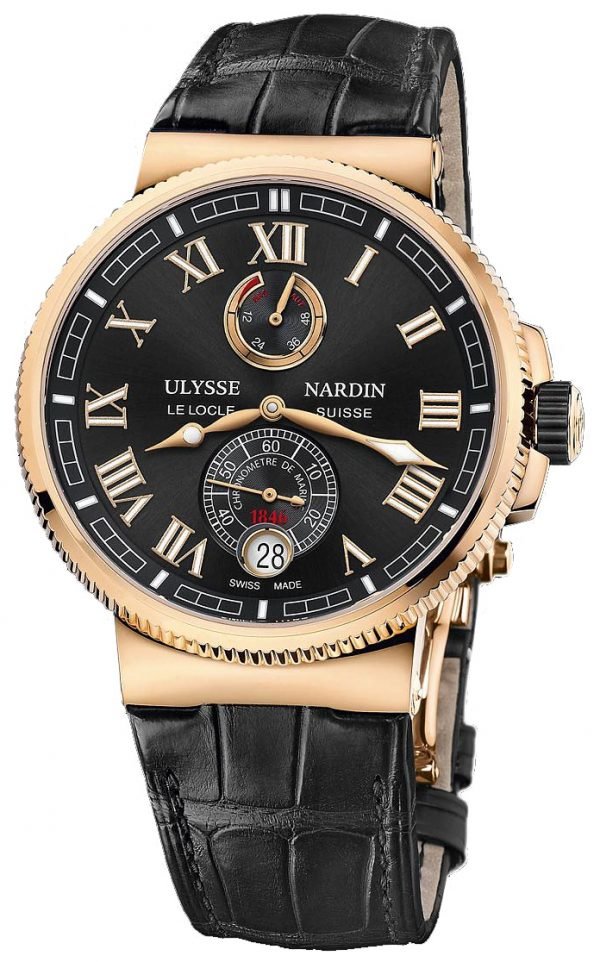 Ulysse Nardin Marine Collection 1186-126-42 Kello Musta / Nahka