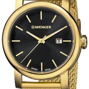 Wenger Urban Classic 01.1021.120 Kello Musta / Kullansävytetty