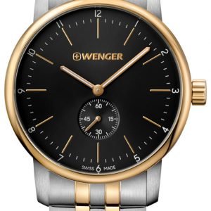 Wenger Urban Classic 01.1741.104 Kello Musta / Kullansävytetty