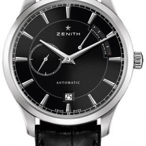 Zenith Captain 03.2122.685-21.C493 Kello Musta / Nahka