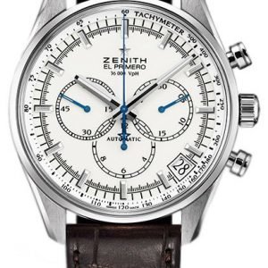 Zenith El Primero 03.2080.400-01.C494 Kello Valkoinen / Nahka