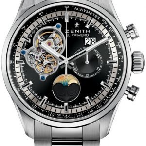 Zenith El Primero 03.2160.4047-21.M2160 Kello Musta / Teräs