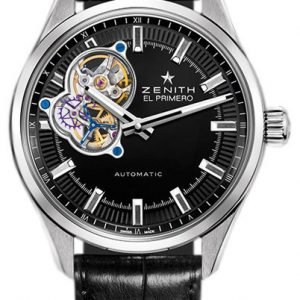 Zenith El Primero 03.2170.4613-21.C714 Kello Musta / Nahka