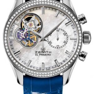 Zenith El Primero 16.2150.4062-81.C754 Kello Valkoinen / Nahka