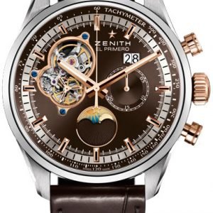 Zenith El Primero 51.2161.4047-75.C713 Kello Ruskea / Nahka