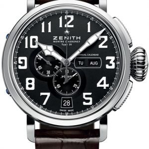 Zenith Pilot 03.2430.4054-21.C721 Kello Musta / Nahka