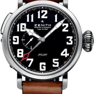 Zenith Pilot 03.2430.693-21.C723 Kello Musta / Nahka