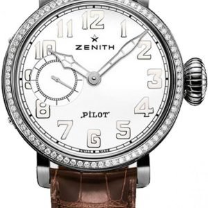 Zenith Pilot 16.1930.681-31.C725 Kello Hopea / Nahka