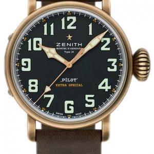 Zenith Pilot 29.2430.679-21.C753 Kello Musta / Nahka